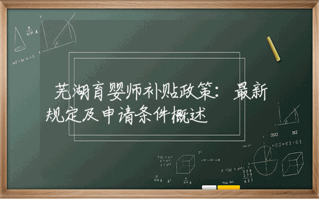 芜湖育婴师补贴政策：最新规定及申请条件概述