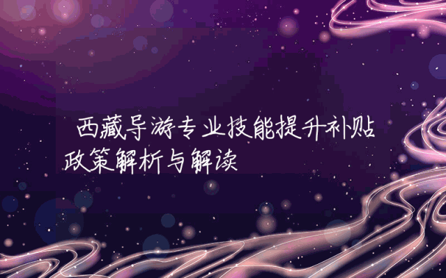 西藏导游专业技能提升补贴政策解析与解读