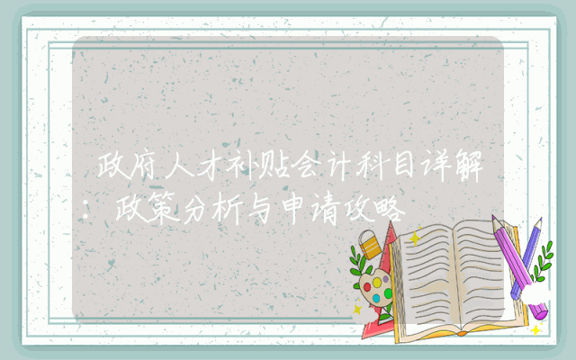 政府人才补贴会计科目详解：政策分析与申请攻略