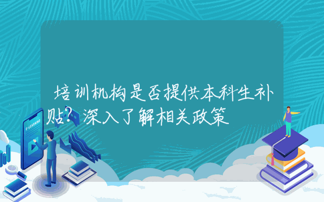 培训机构是否提供本科生补贴？深入了解相关政策