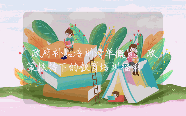 政府补贴培训清单概览：政策扶持下的教育培训福利
