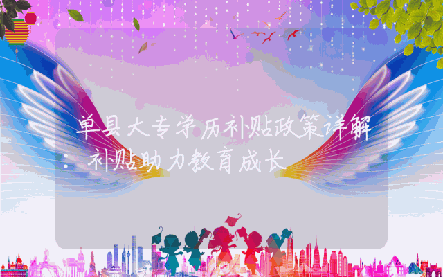 单县大专学历补贴政策详解：补贴助力教育成长