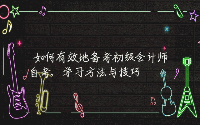 如何有效地备考初级会计师自考,学习方法与技巧