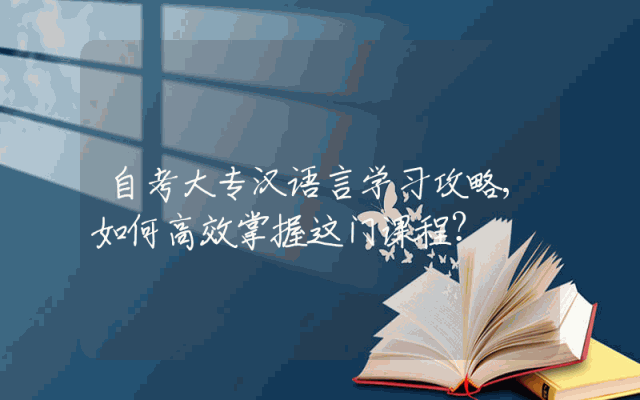 自考大专汉语言学习攻略,如何高效掌握这门课程？