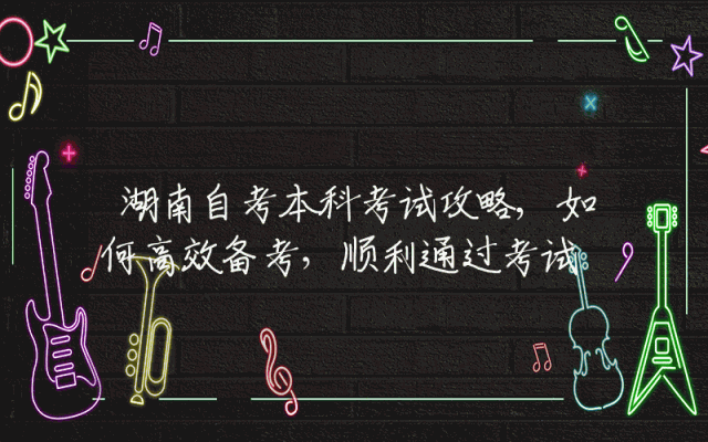 湖南自考本科考试攻略,如何高效备考，顺利通过考试