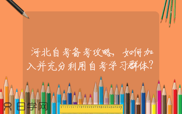 河北自考备考攻略,如何加入并充分利用自考学习群体？
