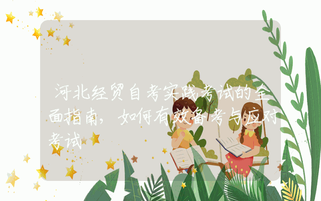 河北经贸自考实践考试的全面指南,如何有效备考与应对考试
