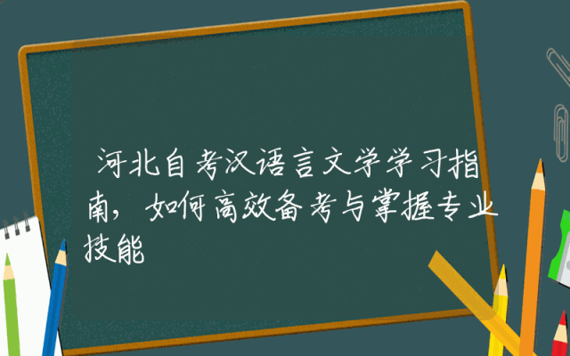 河北自考汉语言文学学习指南,如何高效备考与掌握专业技能