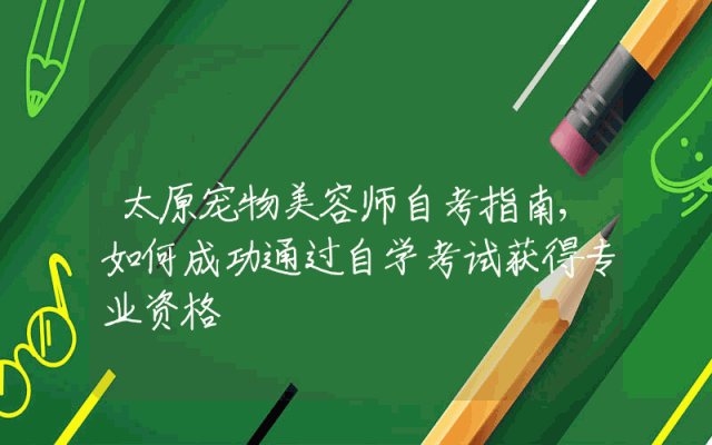 太原宠物美容师自考指南,如何成功通过自学考试获得专业资格