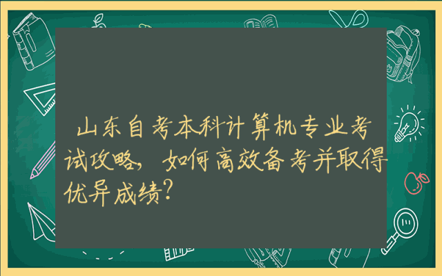 山东自考本科计算机专业考试攻略,如何高效备考并取得优异成绩？