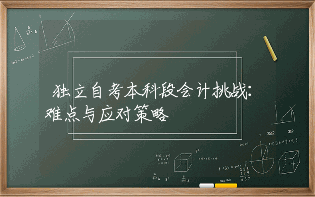 独立自考本科段会计挑战：难点与应对策略