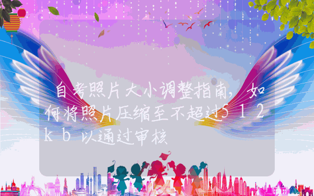 自考照片大小调整指南,如何将照片压缩至不超过512kb以通过审核