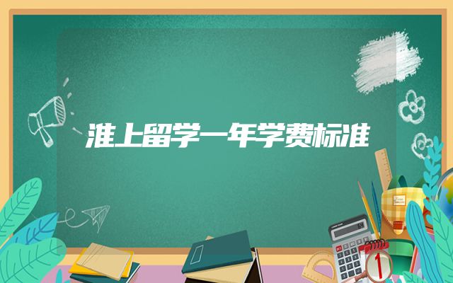 淮上留学一年学费标准