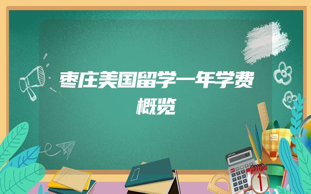 枣庄美国留学一年学费概览