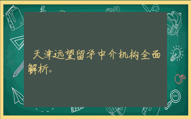 天津远望留学中介机构全面解析。