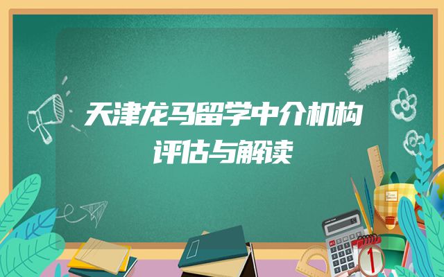 天津龙马留学中介机构评估与解读