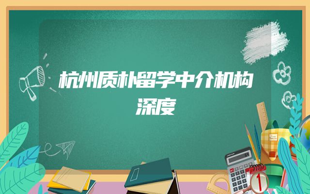 杭州质朴留学中介机构深度