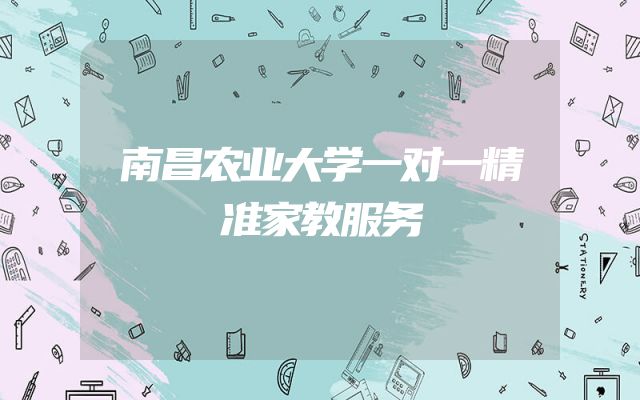南昌农业大学一对一精准家教服务