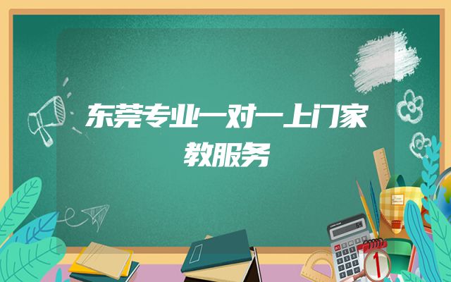 东莞专业一对一上门家教服务